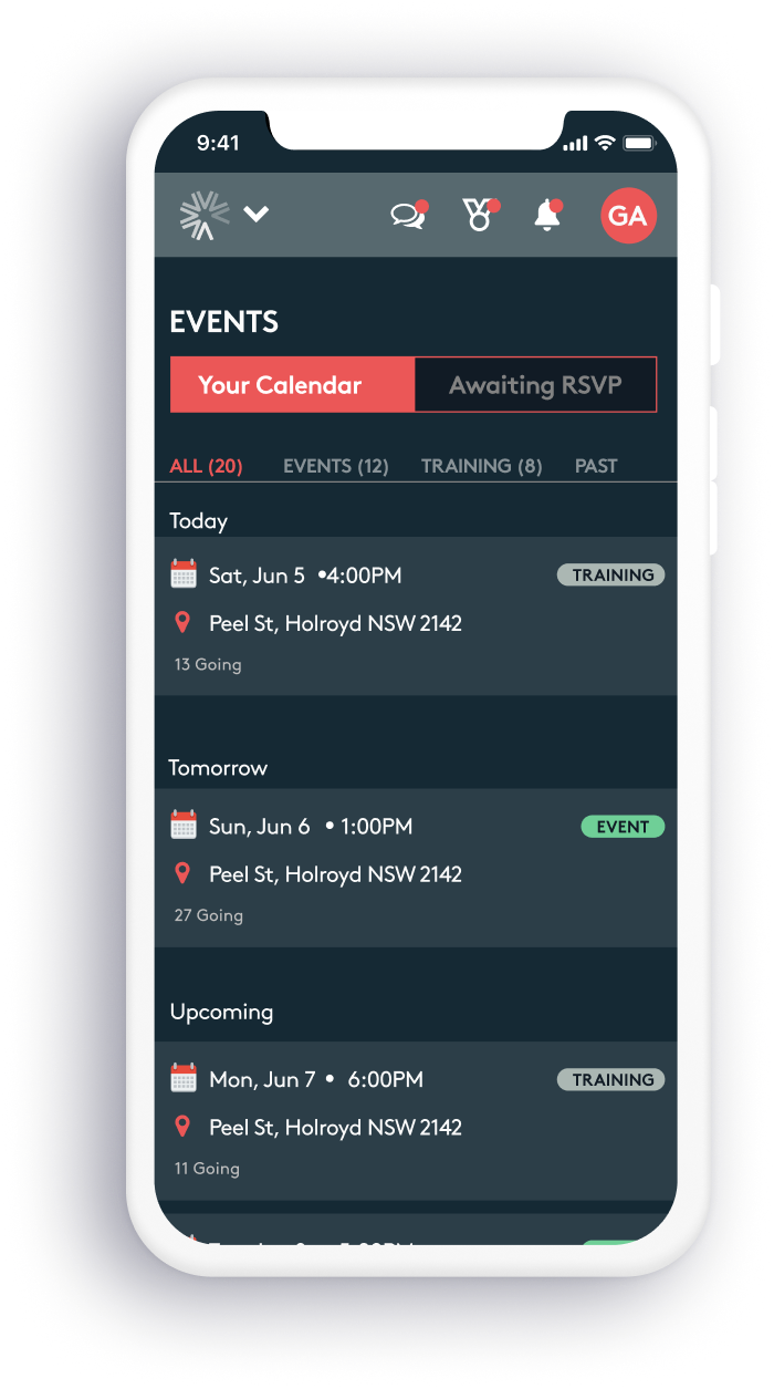 Assemble Sports app screen 5
