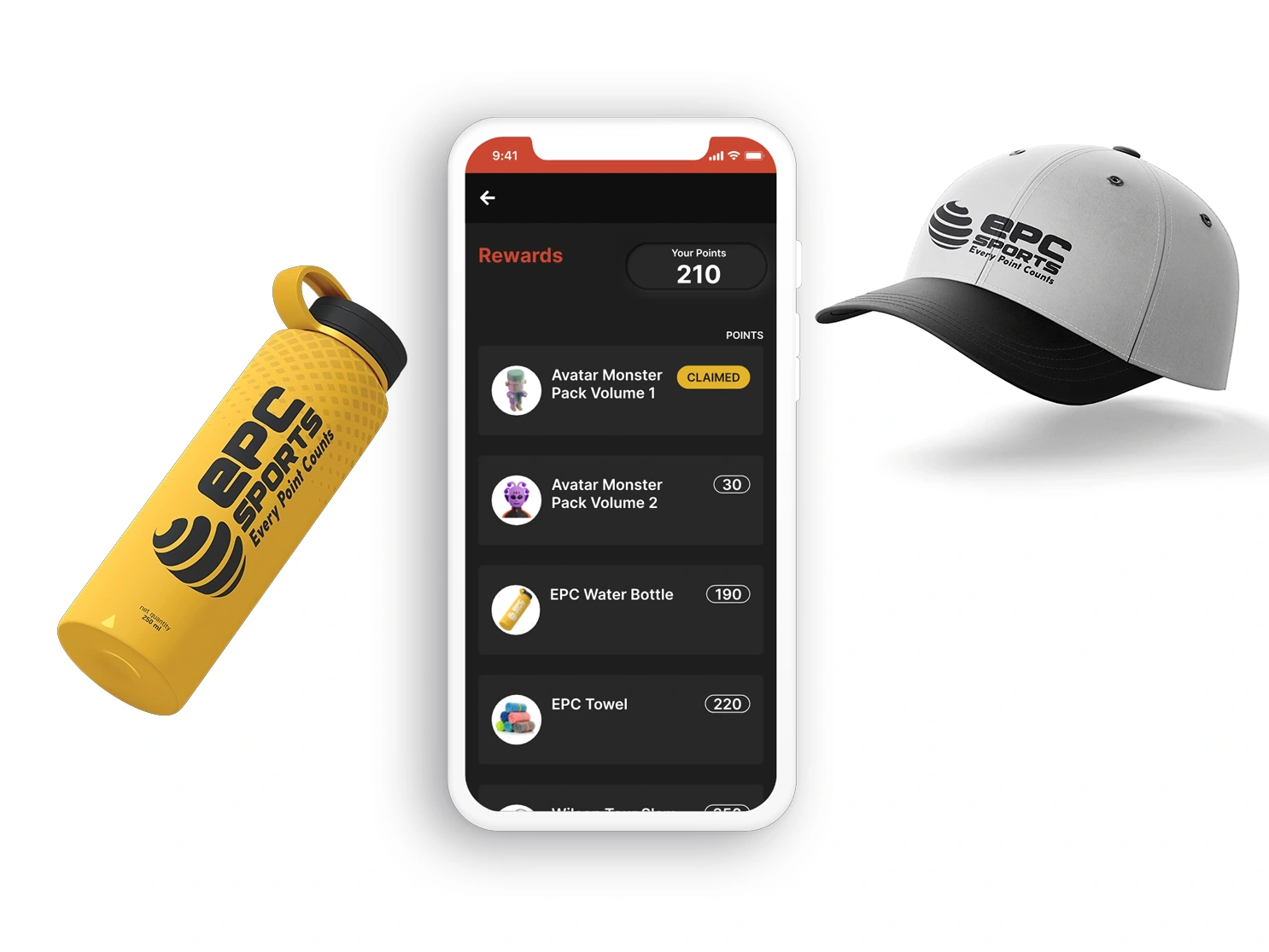 EPC Sports reward product designs