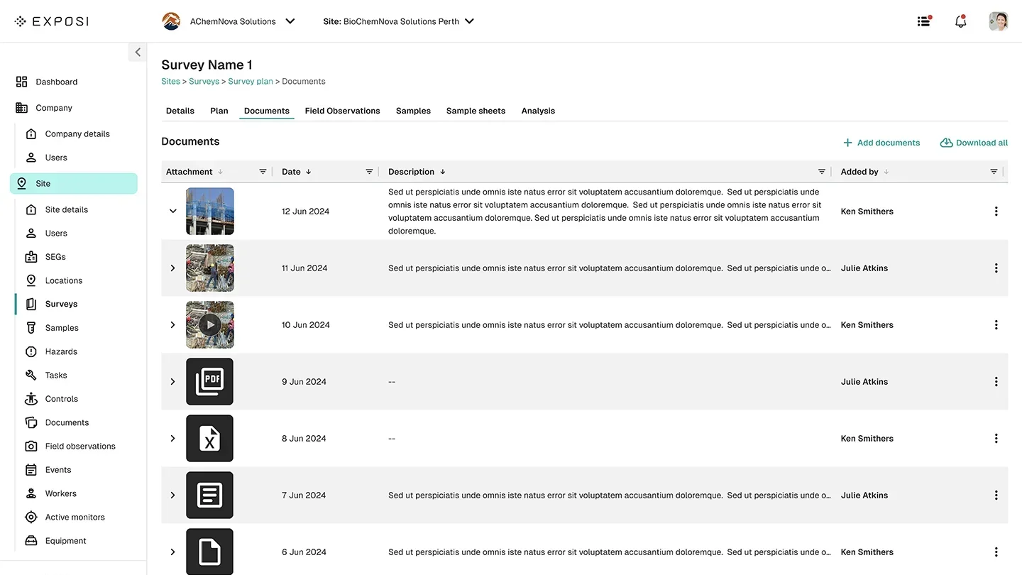 GCG final application — detail view