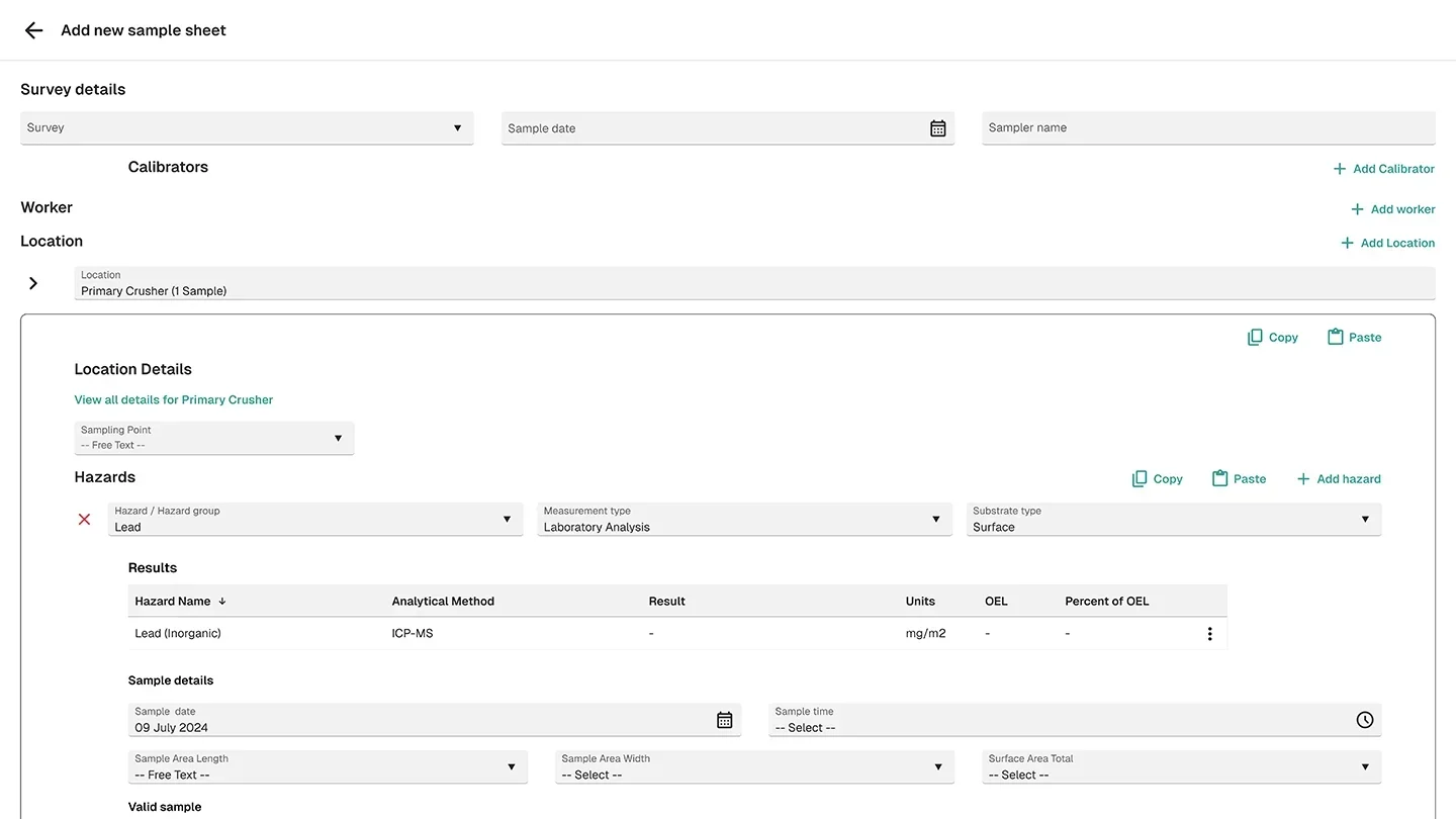 GCG final application — detail view