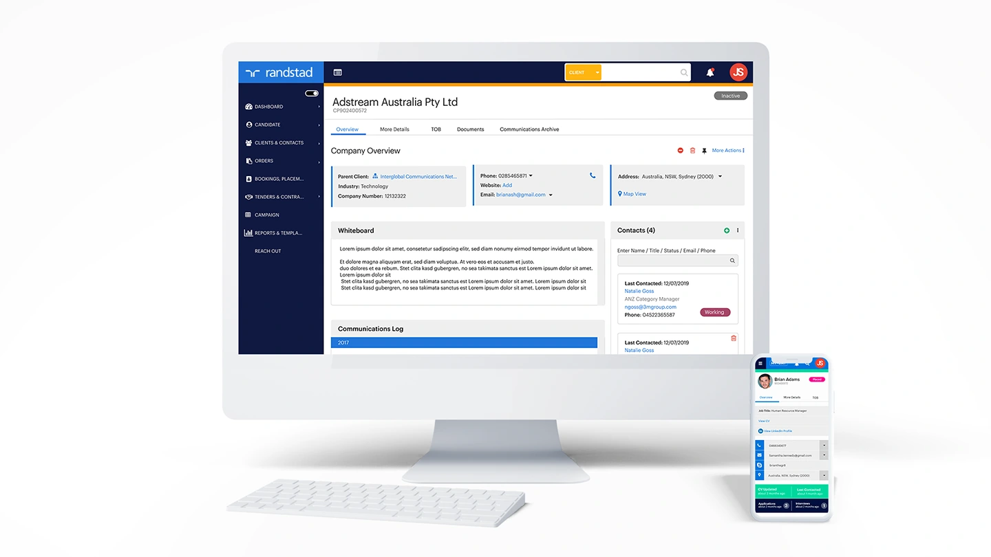 Responsive design across desktop, tablet and mobile