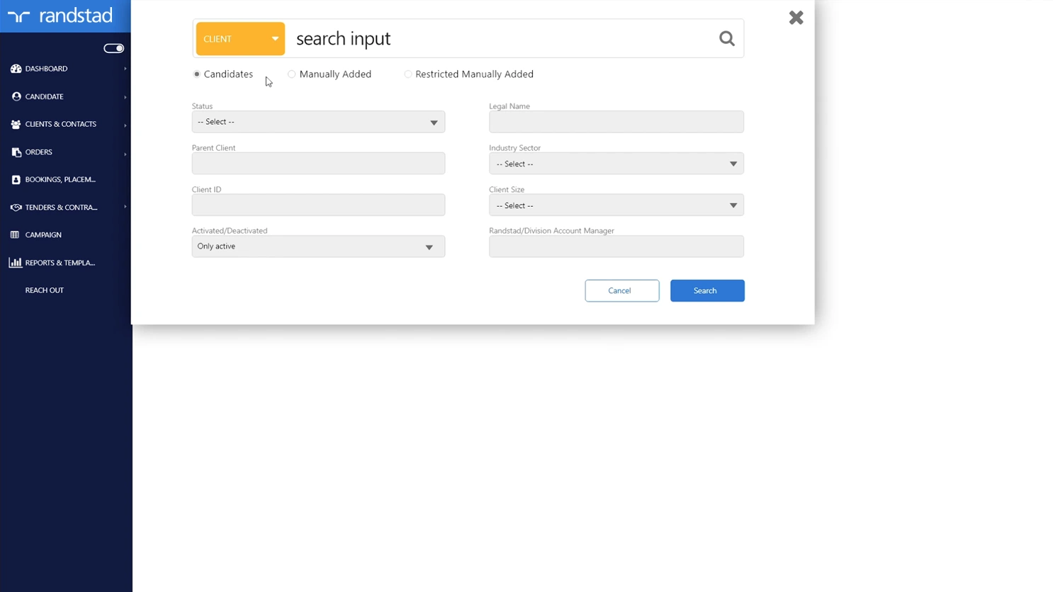 Global search — after